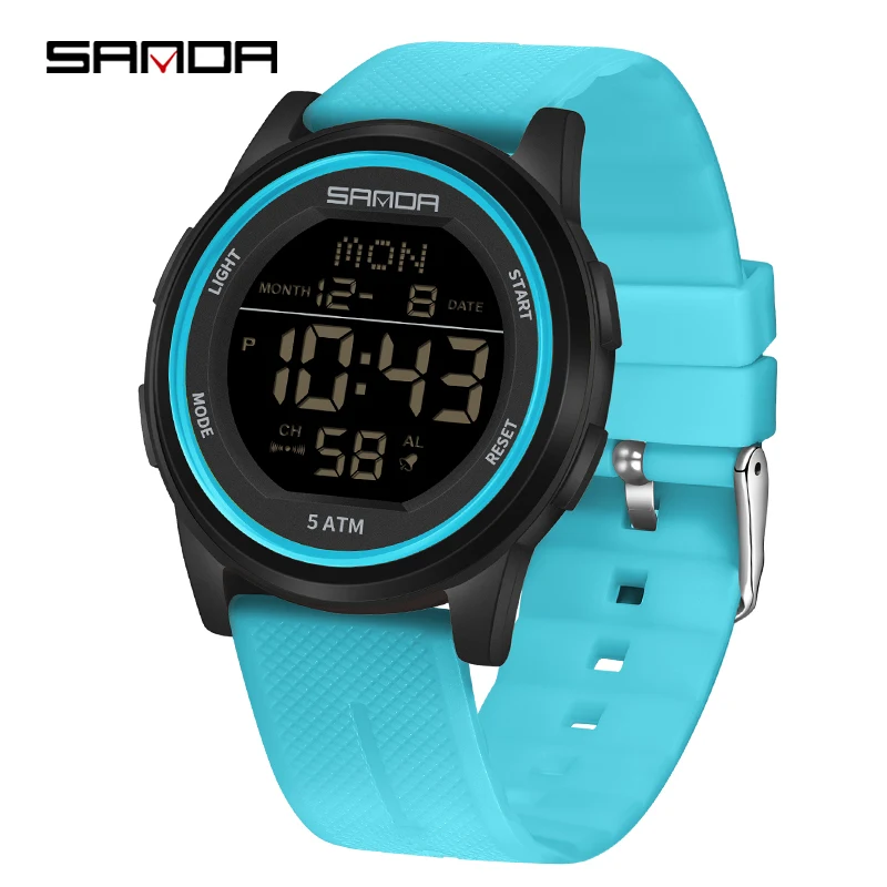 SANDA Trendy Water-Resistant Digital Sports Watch
