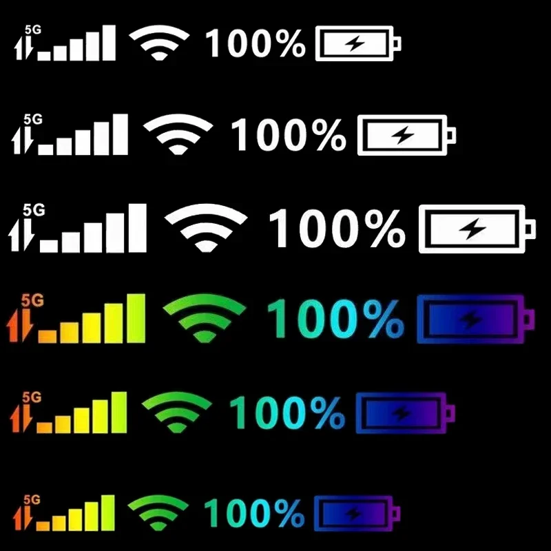 Car Reflective Stickers WiFi Power Signal Decor Accessories