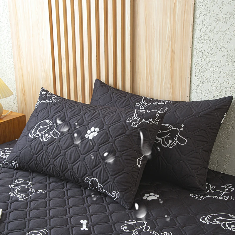 2 Pieces Waterproof Pillowcase Machine Washable Pillow Cover Bedroom Decor Suitable For With Children Just Pillowcase ,No pillow 6