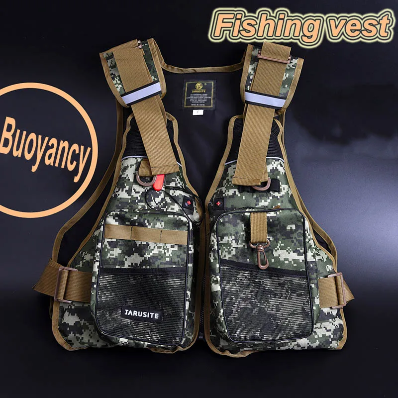 

Спасательный жилет для рыбалки, камуфляжный плавучий жилет для улицы, спасательный жилет для рыбалки, костюм для ловли нахлыстом, снаряжение для рыбалки, жилет