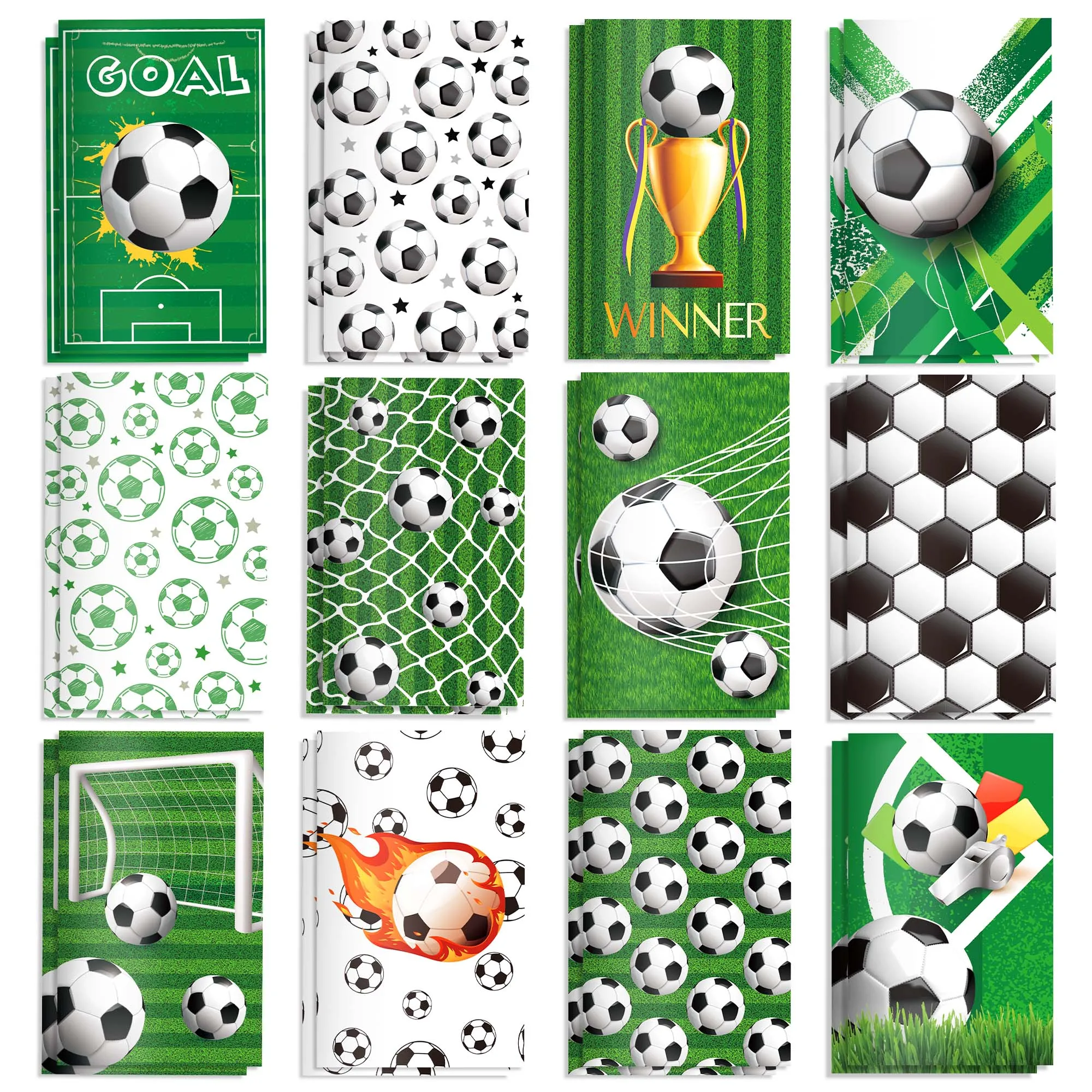 Meanju Calcio 40 Pezzi Compleanno Ragazzo, Matite, Gomme, Mini Pallone, Bracciale, Pallina Anti Stress, Softball, Regalo Compleanno Calcio