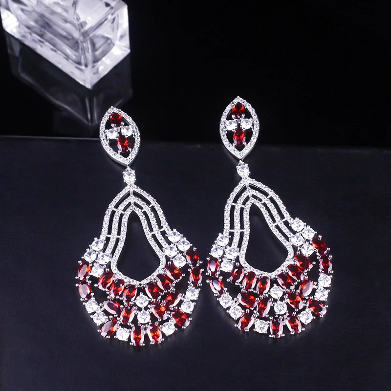 

Женские серьги из меди и платины, длинные серьги из меди и платины простого цвета в национальном стиле