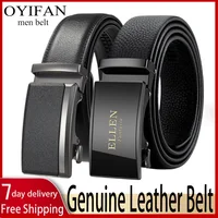 Ceinture existent en Cuir de Vache group pour Homme, Sangle d'Affaires Formelle 5