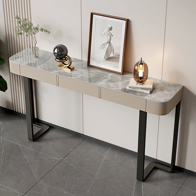 Consolle di lusso italiana con contenitore Sottile consolle da ingresso per soggiorno Rettangolo Glam Woonkamer Tafel Furniture - immagine 6
