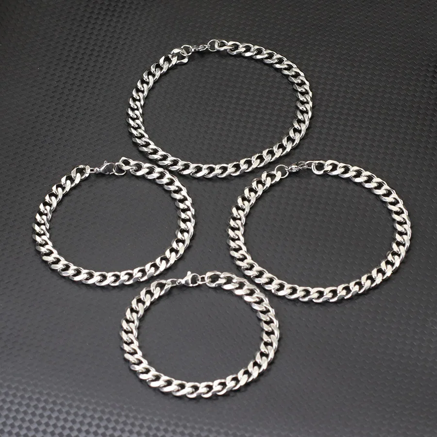 Stainless Steel Cuban Chain Bracelet for Men