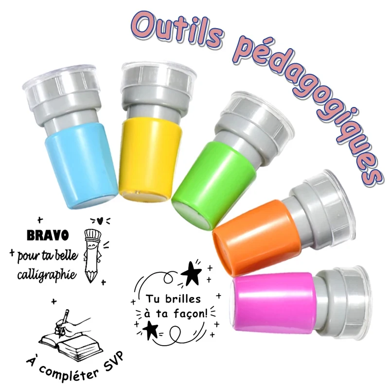 English Commentary Stamp Student Encouragement Seals English Photosensitive Chapter Comment Reward Kids Gifts Scrapbooking Decor