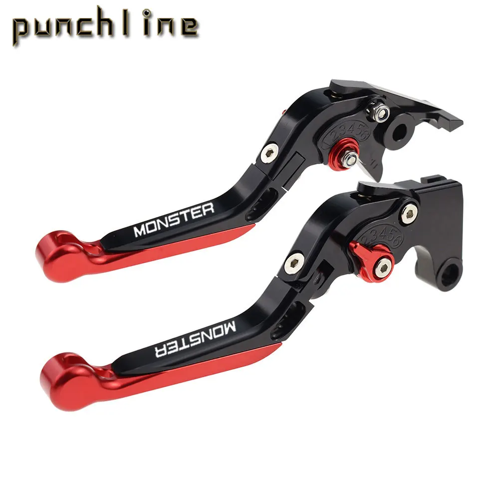 

Fit For 620 MONSTER 620 MTS 03-06 400 MONSTER 04-07 Folding Extendable Brake Clutch Levers Motorcycle Accessories Parts Handles