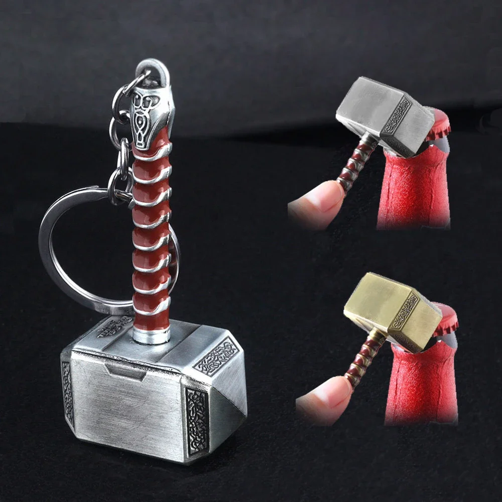

Beer Bottle Opener Multifunction Hammer of Thor Shaped Beer Bottle Opener with Long Handle Bottler Hammer Opener Beer Tool