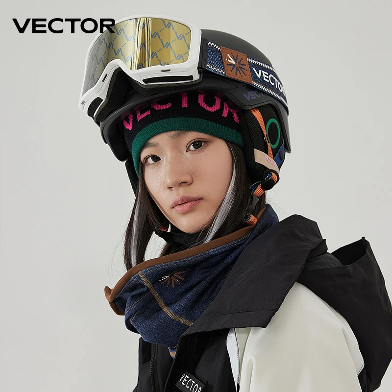 VECTOR Double Layer Magnetic Ski Glasses UV400 Protection Anti Fog Snowboard Goggles for Men&Women Impact Resistance with Mask 6