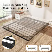 Queen Size Floating Bed Frame with Smart LED Lights, Heavy Duty Metal Platform Bed - Easy Assembly, Noise Free 4