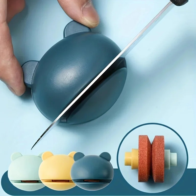 

1pc , Mini Knife Sharpener , Cartoon Frog Sharpening Stone Tool , Repair Restore Dull Blades ,For Home Kitchen Items Accessories