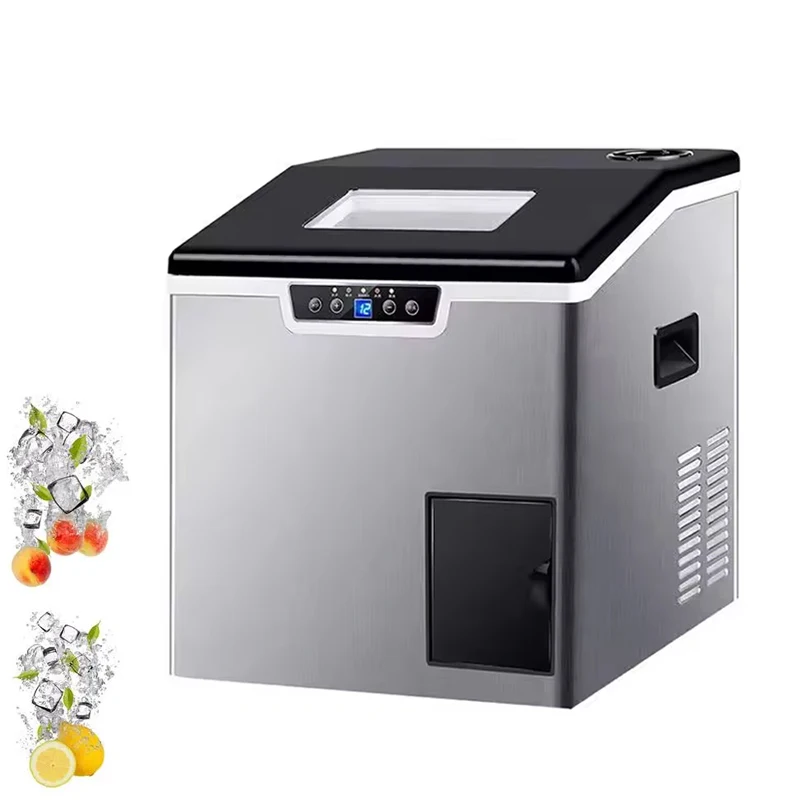 Ice Making And Crushing Machine Milk Tea Shop Fully Automatic Ice Maker Self Cleaning Liquid Freezer