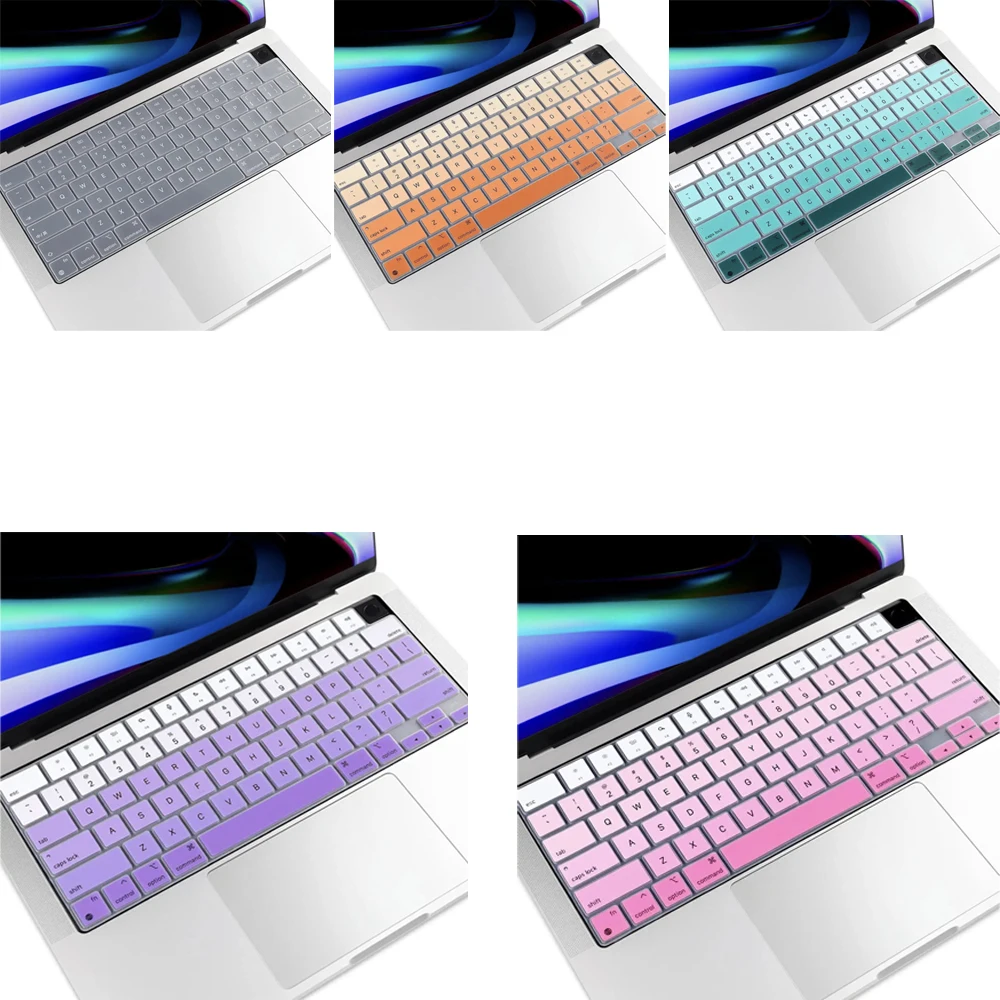 Ultra Thin Silicone Keyboard Cover Skin for MacBook Air & Pro 12/13/14/15/16 inch A3113 A2918 A2991 A2337 A2338 A2159 A1466 keyboard cover