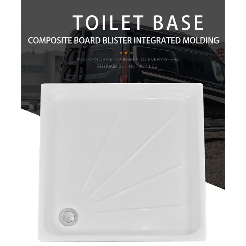 RVToiletBase60x60cmSmallBathroomFloorConcealedShowerPlateRV