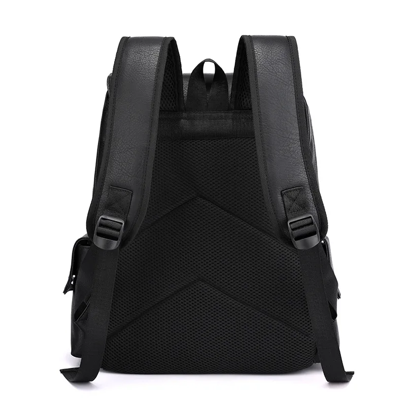 Large Capacity Soft PU Leather Backpack for Casual Business Travel