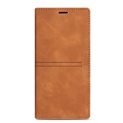 Luxurious Leather Flip Wallet Phone Case - Galaxy S23 Ultra (Brown)
