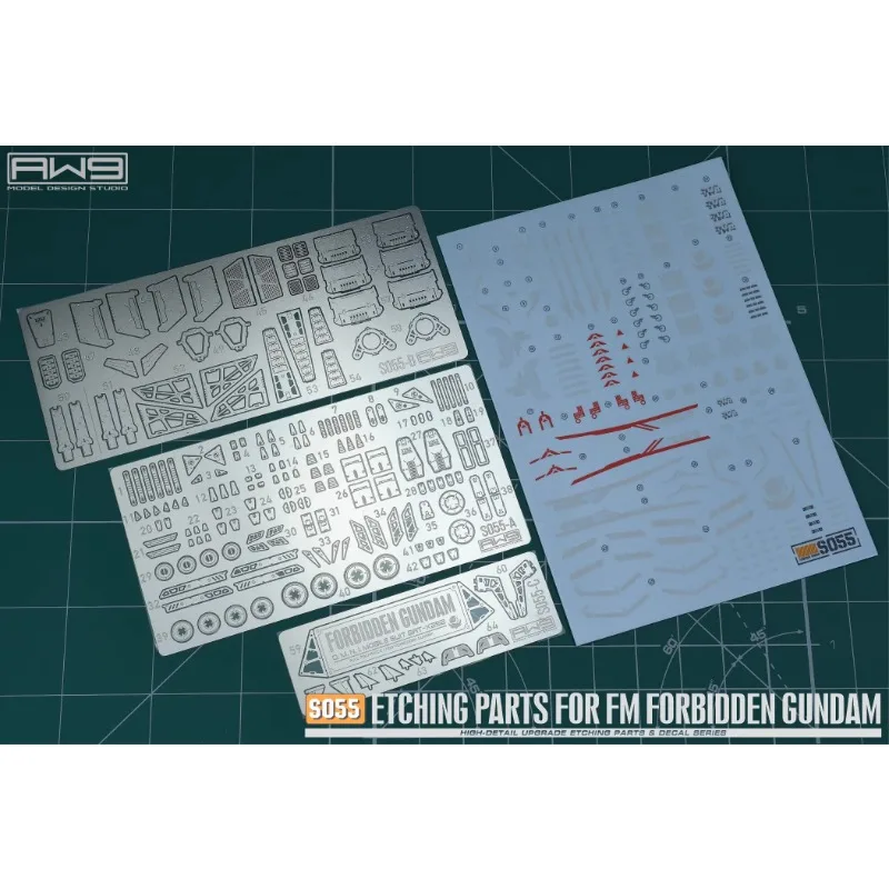 매드웍스 S055 GAT-X252 고정밀 업그레이드 에칭 부품 데칼, 금지된 모바일 세트 모델, 건물 취미 DIY 액세서리