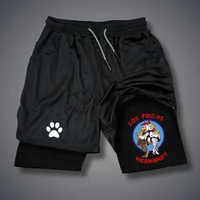 Men Gym Casual Shorts 2 in 1 Performance Shorts Monkey Print Quick Dry Double-deck Running Workout Fitness Jogging Short Pants 2