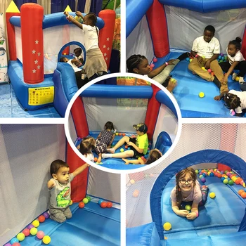 YARD Inflatable Bounce House Home Use Mini Bouncy Castle With Blower Children Playground Jumping Trampoline Kids Birthday Gift 6
