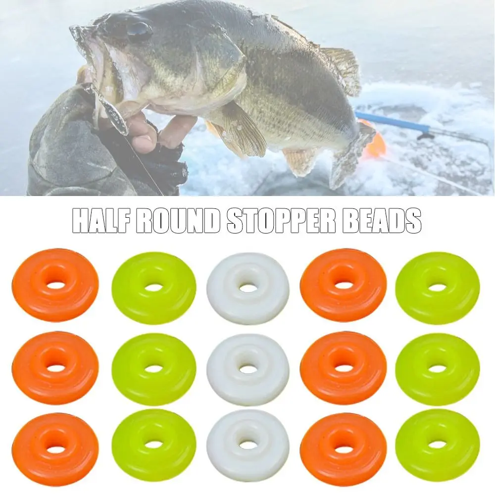 100pcs Sea Rock Fishing Float Half Round Stopper Beads 3/4mm Red Floating  Fishing Tackle Accessories Tools