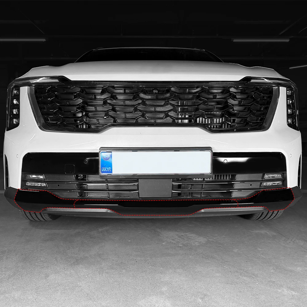 기아 쏘렌토 MQ4 2024-2026 LHD RHD 차량용 피아노 블랙 앞뒤 범퍼 하단 트림 커버 외부 자동차 스타일링 액세서리
