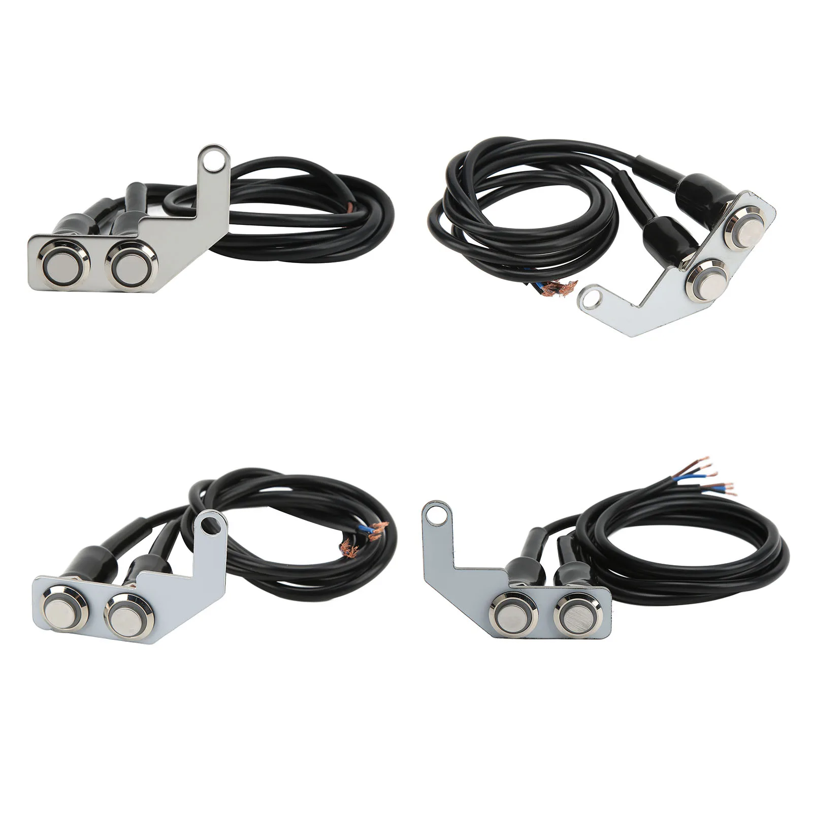 LED Motorcycle Handlebar Switch Headlight Fog Light ON OFF Switch Button With Bracket Stainless Steel For Electric Bike motorcycle switch