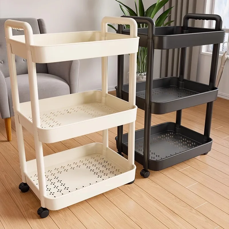 Bookshelf Storage Trolley Mobile Kitchen Organizer Cart With Wheels Multi-Layer Bathroom Shelves Household Snacks Storage Rack storage rack bookshelf storage rack rolling storage cart
