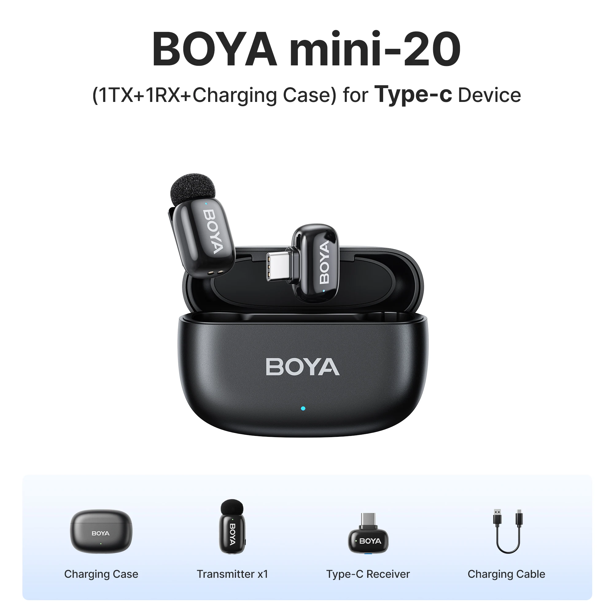 BOYA BOYA ミニワイヤレスラベリアマイク iPhone 15/16 シリーズ