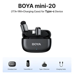 Mini Wireless Lavalier Microphone for Smartphones, Cameras, and Streaming (20(1TX - 1RX - CC)Type - c)