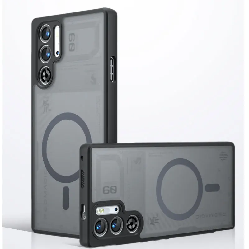 Matte Magnetic Acrylic Hard Bumper Shockproof Case