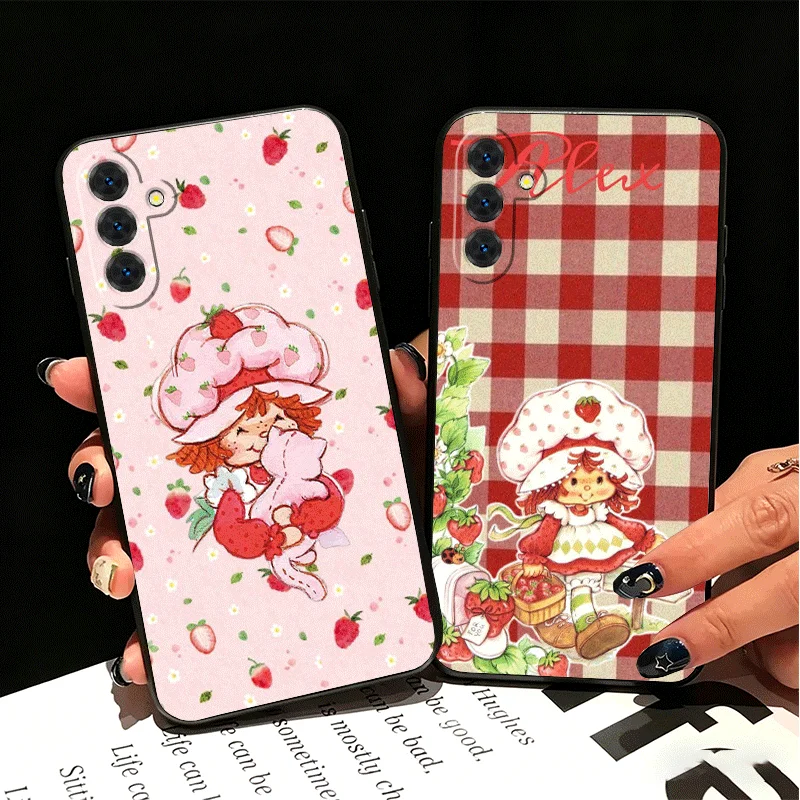 Strawberry Shortcake Soft Protective Phone Case - Black Edition
