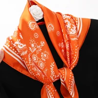 Fashion Print Silk Hairbands Scarf Women 2025 Spring New Elagant Floral Bandana Neck Kerchief Head Bands Foulard Female Scarfs - Image 5