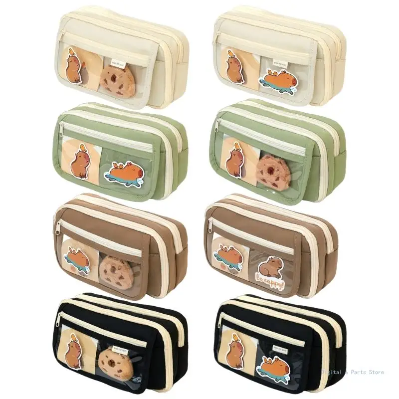 

M17F Pencil Bag Stationery Bag Pencil Case Large Capacity Pen Desk Organizers Marker Pen Case School Office Supplies