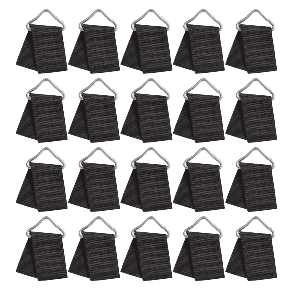Outdoor Triangle Buckle 20 Sets Triangle Belt Rings Spring Buckle Rings