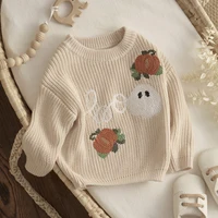 Ma&Baby 0-3Y Halloween Newborn Infant Toddler Baby Girl Boy Sweaters Pumpkin Ghost Long Sleeve Knit Warm Pullover Fall Costumes 5
