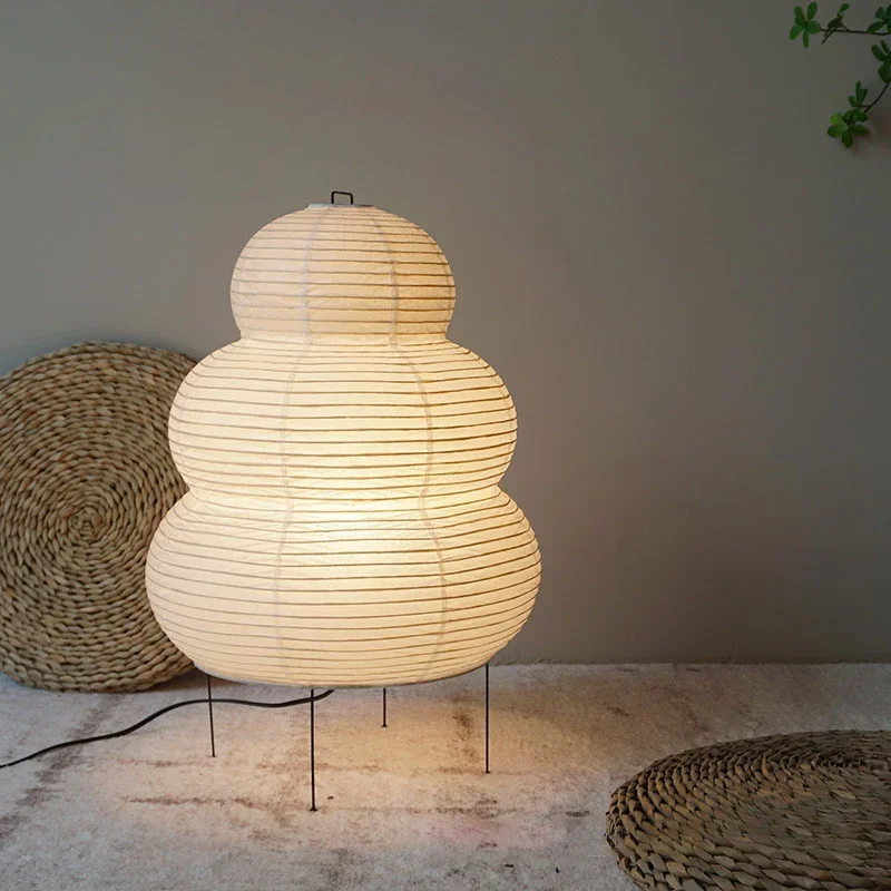 

Nordic Wabi Sabi Lantern Lamp Table Lamp for Living Room Desk Light Simple Bedroom Bedside Decoration Paper Lamp