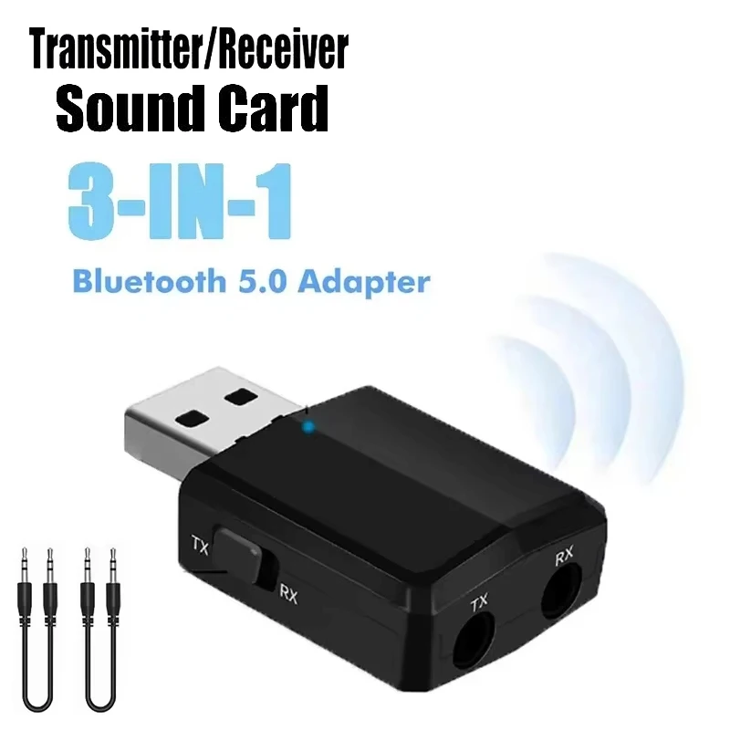 Bluetooth Audio Transmitter Receiver Adapter For TV Speaker Headphones