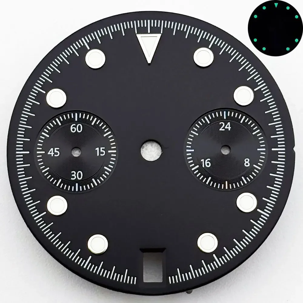 High-Quality Daytona 29mm Watch Dial with C3 Luminous Finish for Quartz Movement Assembly