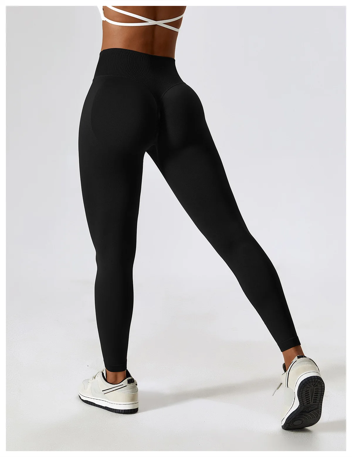 New Cross Waist Leggings for Women Scrunch Butt Leggings V Waist