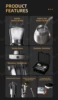 GZZT CMFAK-74 Milk Frother with Water Vapor Separator Frothing Pitcher Stainless Steel Dry Steam Milk Steamer 2