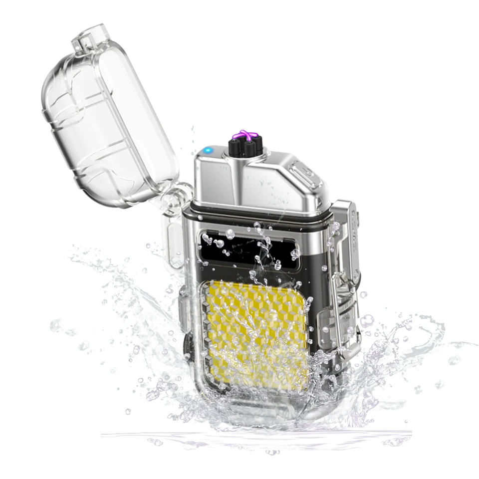 Lafagiet Briquet USB C Rechargeable, Cou Flexible à 360°, Résistant Au Vent Et à L'eau, Briquet à Arc électrique Pour Bougie, Camping