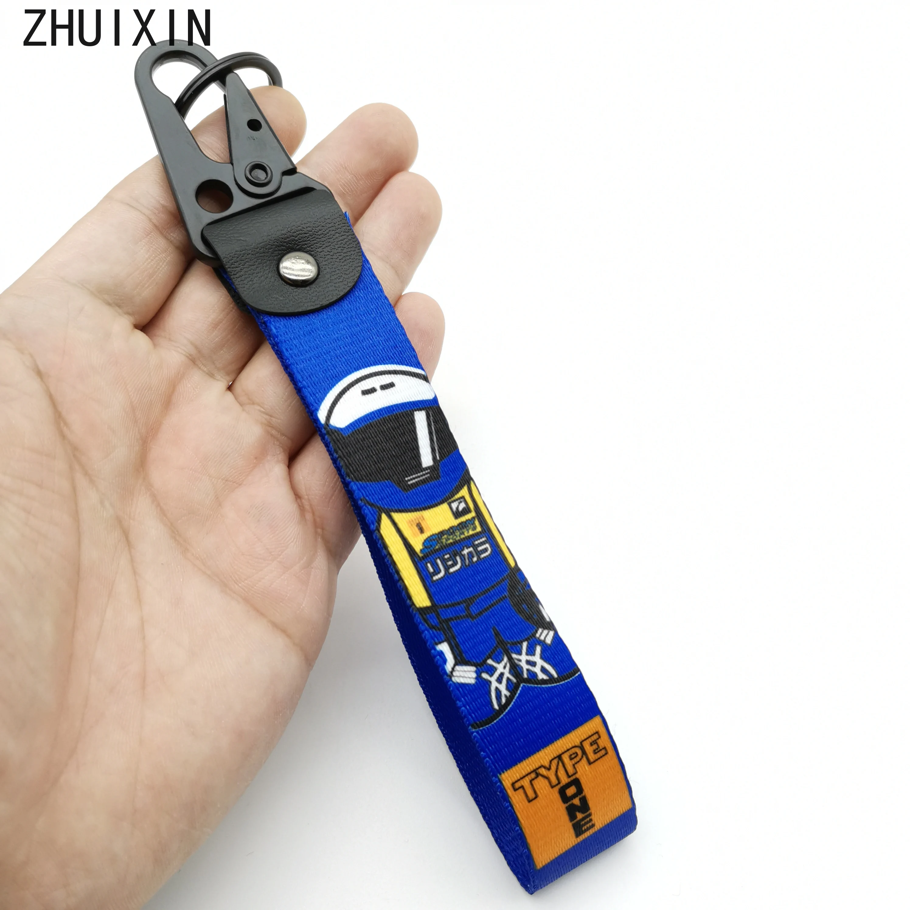 

Keychain for Car Keys Nylon Heat Transfer JDM Racing Accessories for Honda Spoon Emblem Wristband Motorcycle Lanyard Men Gift
