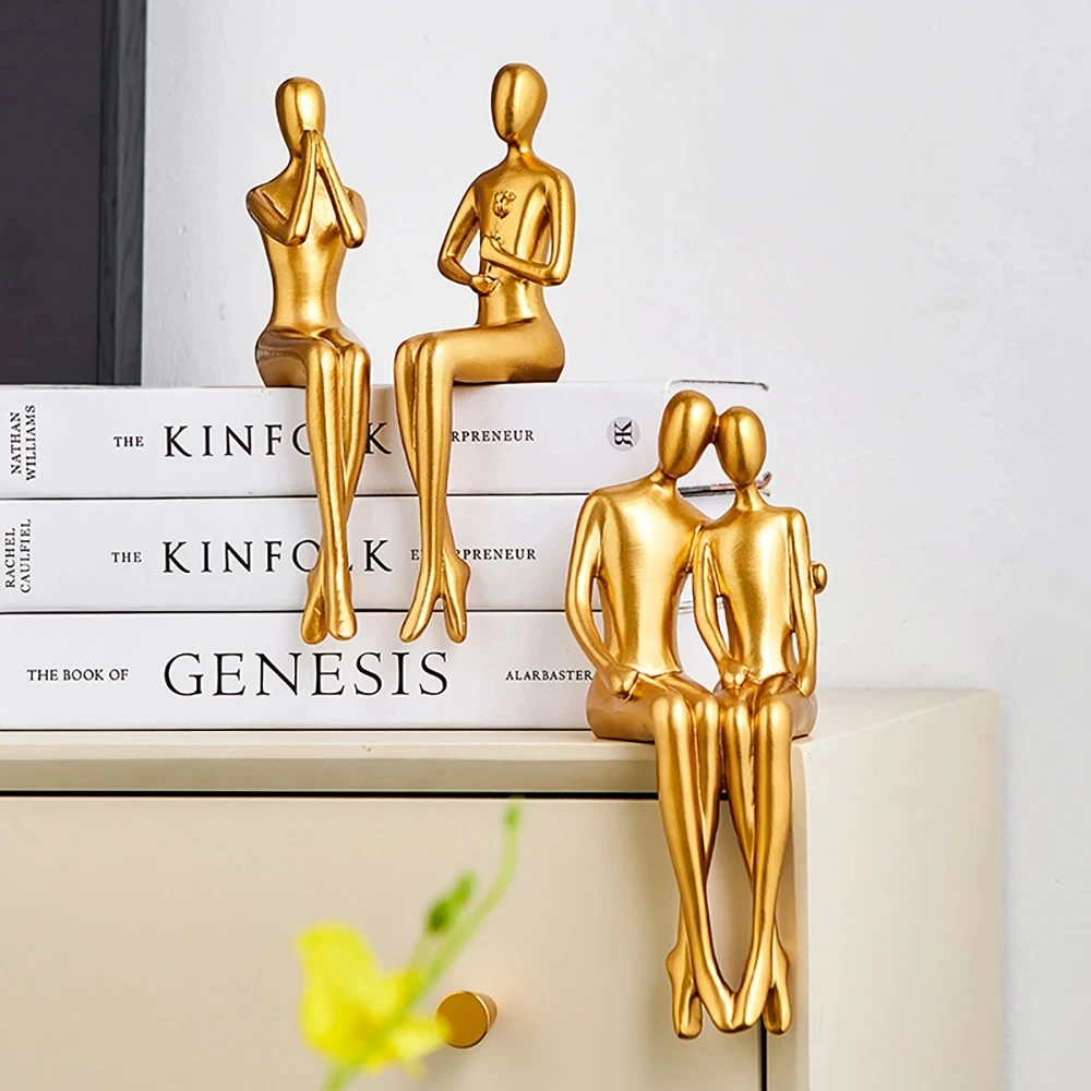 

Humanoid Sculptures & Figurines Home Decoration Accessories Resin Abstract Thinker Statue Office Ornaments Figurines for Indoor