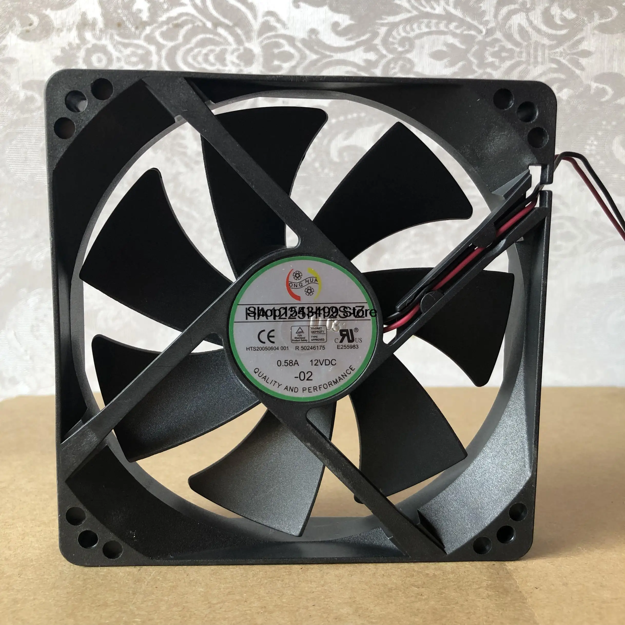 For-HA1225H12S-Z-12V-0-58A-12cm-12025-2-Wire-Large-Air-Volume-And-Power ...