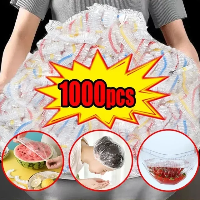 Couvercle alimentaire jetable réutilisable, enveloppe en plastique, couvercles alimentaires élastiques durables pour bols, couvercles d'assiettes élastiques pour sac d'économie de nourriture de cuisine 1
