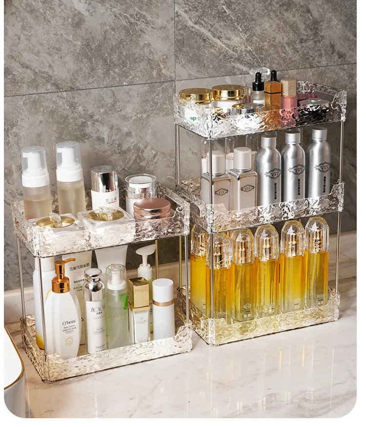 Description Picture 5 of itemBathroom Organizer Shelf Home Kitchen Acryl Storage Rack Large Capacity Skincare Cosmetic Liptick Shampoo Desktop Holder