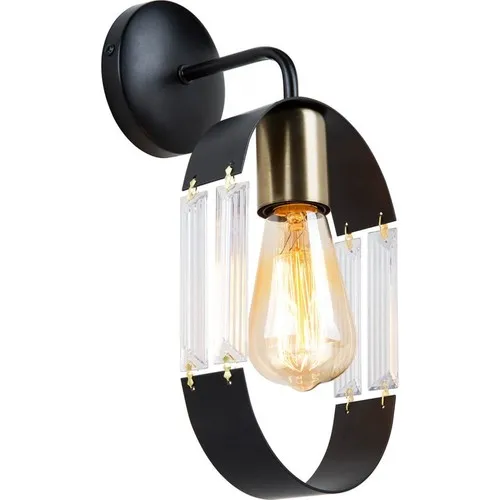 

Оригинальная Черная окрашенная аппликация, E27, металл, стекло, 12x8 см