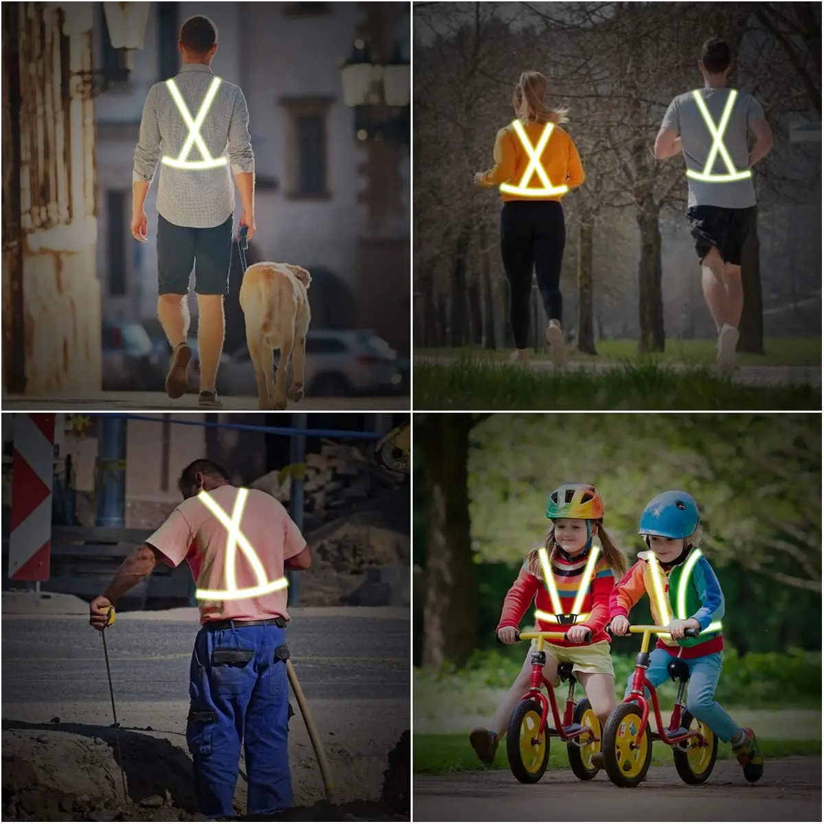 Chaleco de seguridad reflectante de alta visibilidad para hombre, chaleco  de seguridad para ciclismo, correr, motocicleta, ciclismo, ropa de