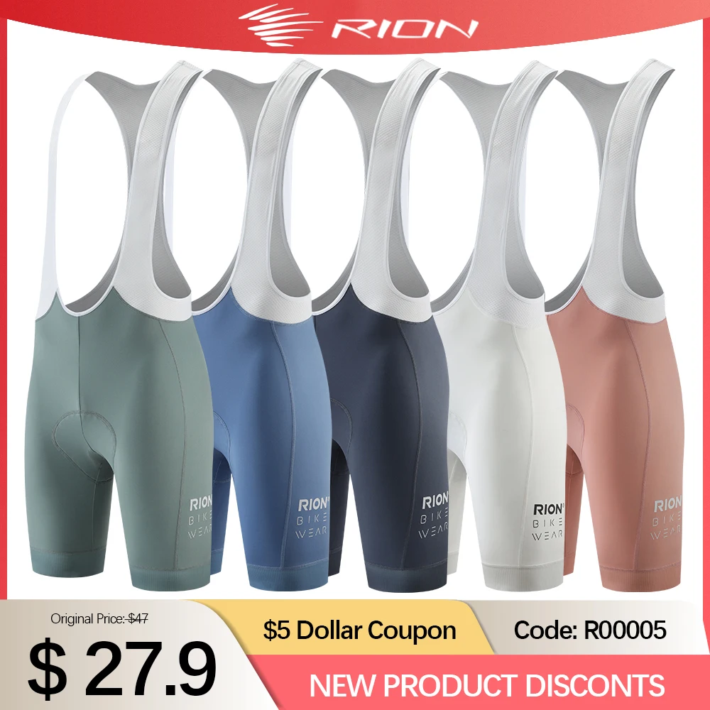 RIONMenCyclingBibShortsRoadBikeBreathablePaddedMTBTights