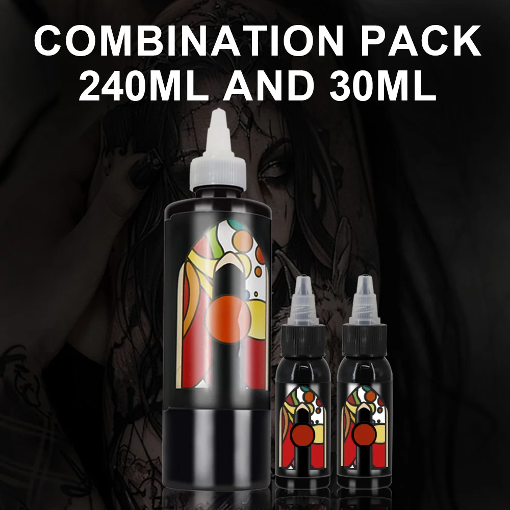 Tattoo ink tattoo ink pigment tattoo ink kit JC 1oz/8oz black Tattoo Ink Pigment Body Art Tattoo Kits Professional Beauty Paints Makeup Supplies Semi-permanent